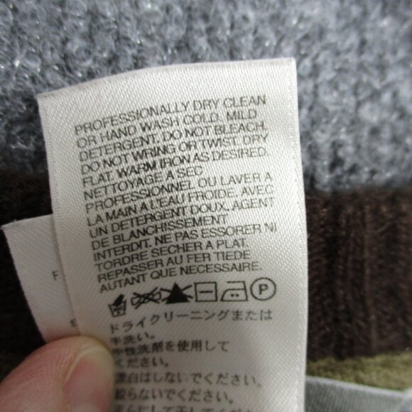 North Face Sweater Mens L Green A5 Series Lambs Wool Crew Pull Over Climb Hike - Picture 10 of 16